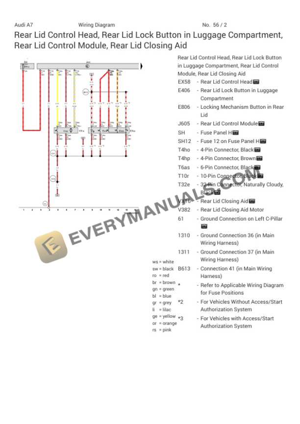 Audi S7 Quattro Sportback (4KA) 2022 Electrical Diagrams V6-2.9L Turbo (DKMB) MHEV 7 Audi S7 Quattro Sportback (4KA) 2022 Electrical Diagrams V6-2.9L Turbo (DKMB) MHEV - Image 5