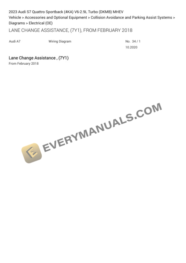 Audi S7 Quattro Sportback (4KA) 2023 Electrical Diagrams V6-2.9L Turbo (DKMB) MHEV 5 Audi S7 Quattro Sportback (4KA) 2023 Electrical Diagrams V6-2.9L Turbo (DKMB) MHEV - Image 3