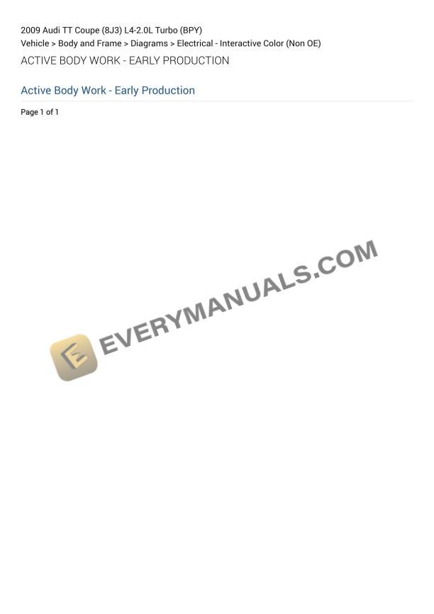audi tt coupe 8j3 2009 electrical diagrams l4 20l turbo bpy 1