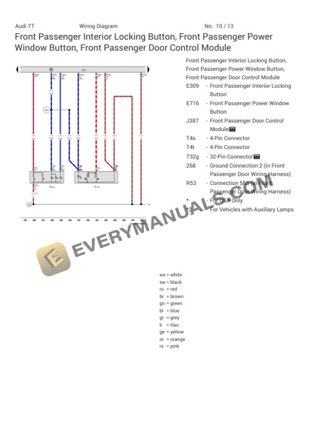 Audi TT Quattro 45 Coupe (FVP) 2023 Electrical Diagrams L4-2.0L Turbo (DHHA) 4 Audi TT Quattro 45 Coupe (FVP) 2023 Electrical Diagrams L4-2.0L Turbo (DHHA) - Image 2