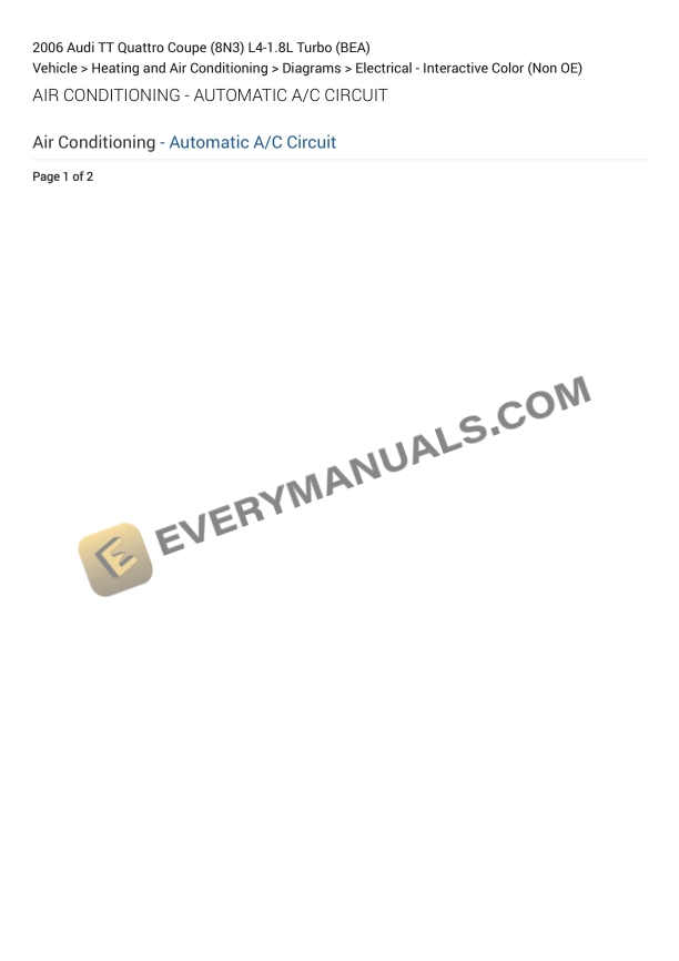 audi tt quattro coupe 8n3 2006 electrical diagrams l4 18l turbo bea 1