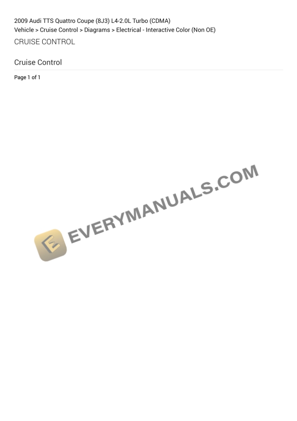 Audi TTS Quattro Coupe (8J3) 2009 Electrical Diagrams L4-2.0L Turbo (CDMA) 2 audi tts quattro coupe 8j3 2009 electrical diagrams l4 20l turbo cdma 1