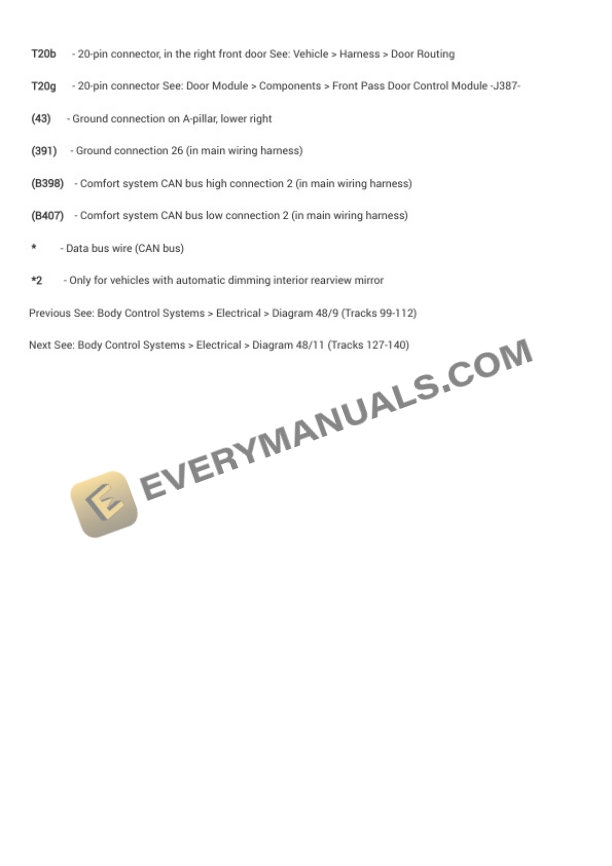 Audi TTS Quattro Coupe (8J3) 2012 Electrical Diagrams L4-2.0L Turbo (CDMA) 5 Audi TTS Quattro Coupe (8J3) 2012 Electrical Diagrams L4-2.0L Turbo (CDMA) - Image 3