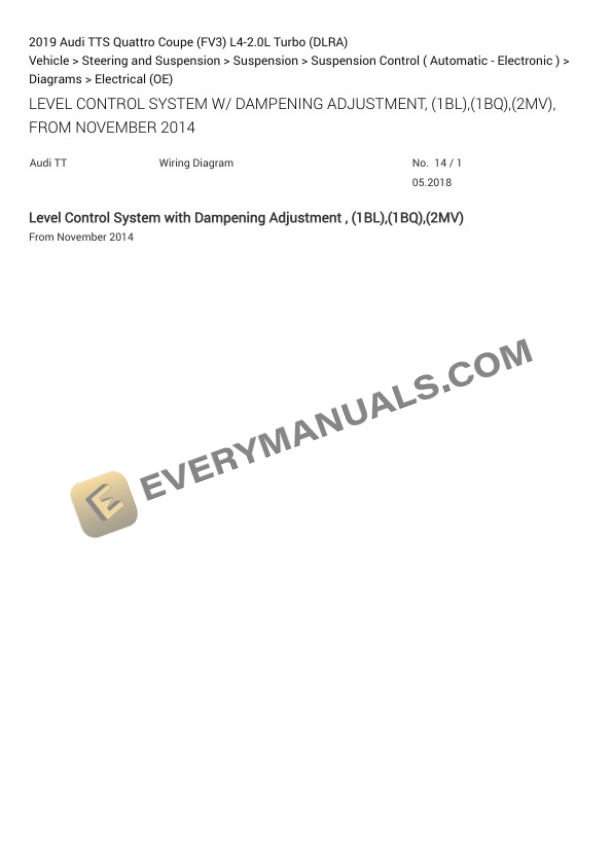 Audi TTS Quattro Coupe (FV3) 2019 Electrical Diagrams L4-2.0L Turbo (DLRA) 7 Audi TTS Quattro Coupe (FV3) 2019 Electrical Diagrams L4-2.0L Turbo (DLRA) - Image 5