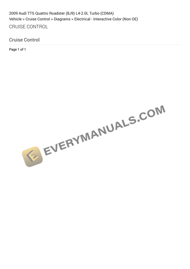 audi tts quattro roadster 8j9 2009 electrical diagrams l4 20l turbo cdma 1