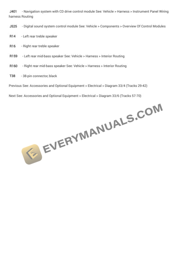 Audi TTS Quattro Roadster (8J9) 2010 Electrical Diagrams L4-2.0L Turbo (CDMA) 4 Audi TTS Quattro Roadster (8J9) 2010 Electrical Diagrams L4-2.0L Turbo (CDMA) - Image 2