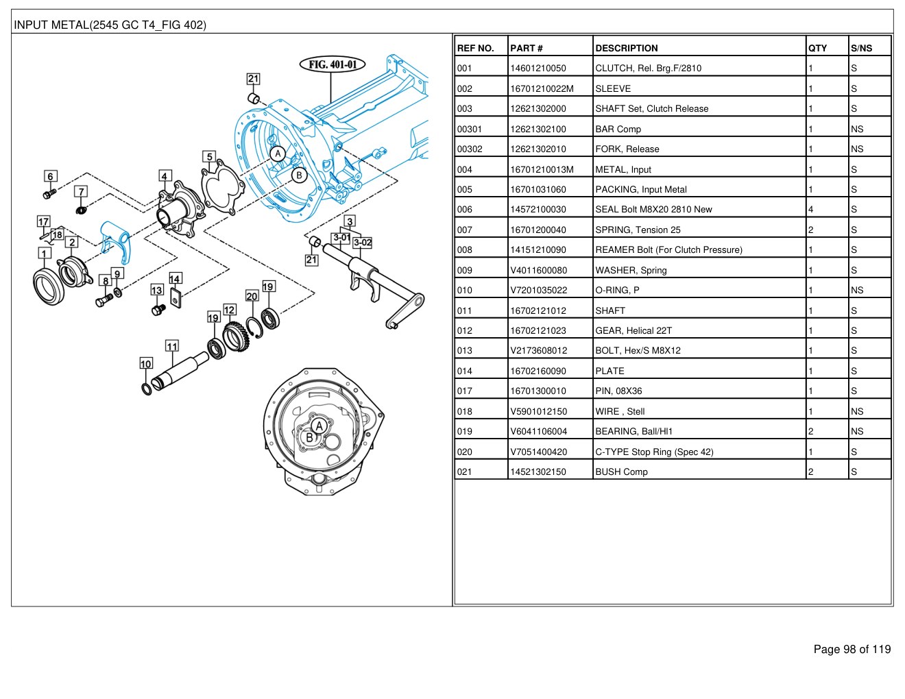 Mahindra 2545 Gear Cabin T4 Tractor Parts Manual 3 Mahindra 2545 Gear Cabin T4 Tractor Parts Manual - Image 3