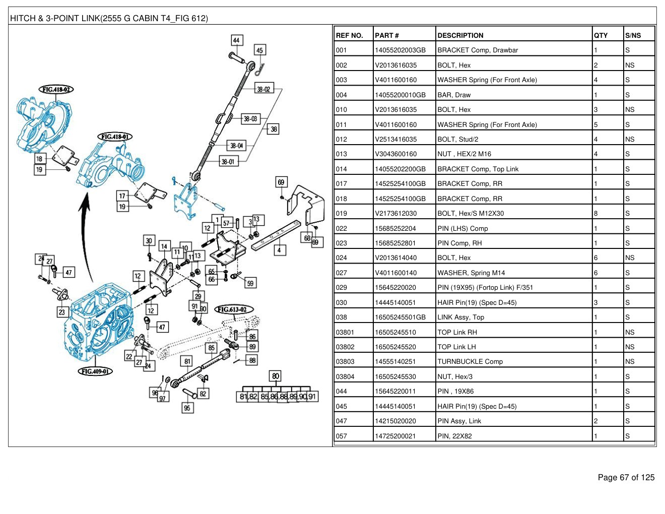 Mahindra 2555 Gear Cabin T4 Tractor Parts Manual 3 Mahindra 2555 Gear Cabin T4 Tractor Parts Manual - Image 3