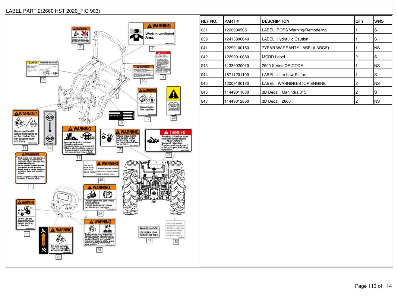 Mahindra 2660 HST Tractor Parts Manual 3 Mahindra 2660 HST Tractor Parts Manual - Image 3