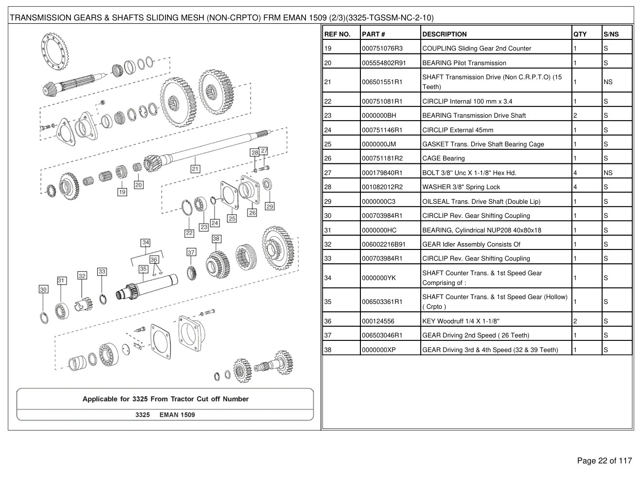 Mahindra 3325 2WD T2 Tractor Parts Manual 3 Mahindra 3325 2WD T2 Tractor Parts Manual - Image 3