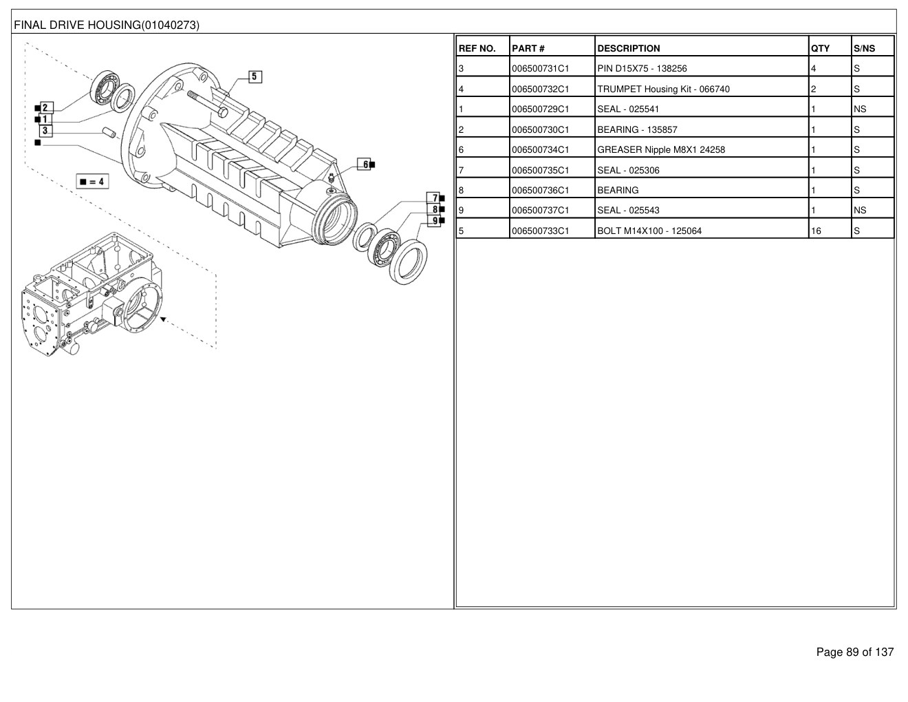 Mahindra 4500 4WD Tractor Parts Manual 2 Mahindra 4500 4WD Tractor Parts Manual - Image 2
