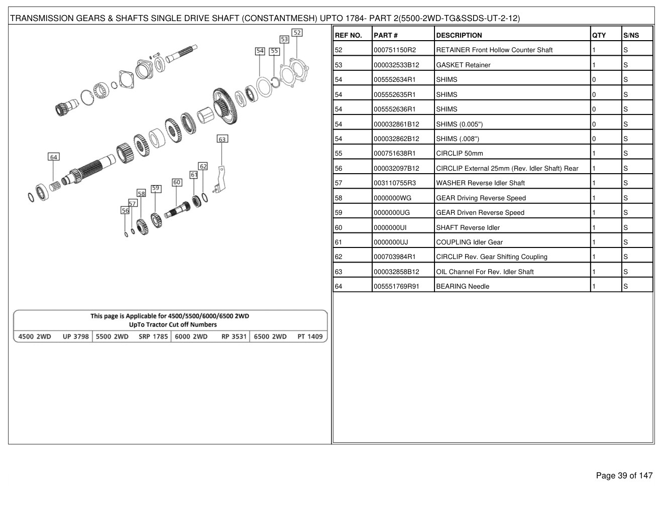 Mahindra 5500 2WD Tractor Parts Manual 2 Mahindra 5500 2WD Tractor Parts Manual - Image 2